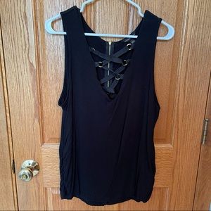 Rock & Republic lace up tank